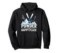 Powder Is My Happy Place Skiing Snowboard Pullover Hoodie