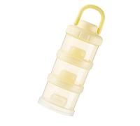 Powder Milk Container - 19.2 * 7.6 * 7.6cm Stackable Leak-proof Portable Storage Bottle | Formula Container With Three Sections | For House Kitchen Bedroom Travel Mother Family Food