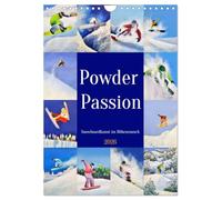 Powder Passion - snowboard art at high altitude UK-Version (Wall Calendar 2026 DIN A4 Portrait), CALVENDO 12 Month Wall Calendar