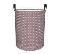 Powder pig Print Round Laundry Hamper Basket Waterproof Storage Bin for Bedroom Bathroom Daily Life