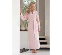 Powder Pink 'Herringbone' Brushed Cotton Dressing Gown British Boxers Light Pink L