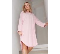 Powder Pink 'Herringbone' Brushed Cotton Nightshirt British Boxers Light Pink XXL