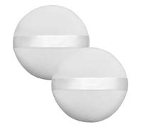 Powder Puff 2 Pieces 4.1 Inch Soft Powder Makeup Puffs Pads Makeup with Ribbon Face Powder Puffs for Loose and Foundation (2PCS Large Size White Powder Puff)