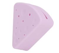 Powder Puff Case, Silicone Triangle Powder Puff Storage Box Smooth Closing Convenient for Home Travel (Light Purple)