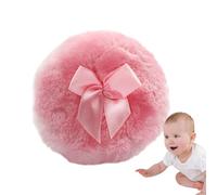 Powder Puff for BSB - Ultra Soft Round Face Body Powder Puff with Ribbon Bow - Body Powder Applicator for Adult Baby Children, Dry Make-Up Tool for Applying Powder