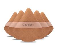 Powder Puffs Daubigny 6 Pieces Powder Puff Face Soft Triangle Makeup Puff for Loose Powder Mineral Powder Body Powder Velour Cosmetic Foundation Blender Sponge Beauty Makeup Tools(Champagne)