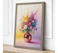 Powder Roses Explosion Canvas Wall Art Print 18x12 Inch | Ready to Hang, Gallery Wrapped, Fade-Resistant Inks, Securely Packaged, UK Made