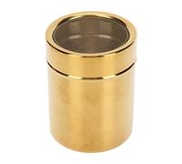 Powder Shaker, Fine Mesh Shaker Stainless Steel Rust Resistance Gold Fine Mesh Powder Sugar Shaker Cinnamon Icing Sugar Powder for Kitchen