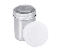 Powder Shaker Stainless Steel Anti-Rust Coffee Cocoa Cinnamon Chocolate Sifter Shakers Pepper Spice Storage Cans with Fine-Mesh Lid for Restaurant Hotel Cafe Shop BBQ Supplies