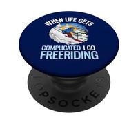 Powder Skiing When Life Gets Complicated I Go Freeriding PopSockets Adhesive PopGrip