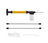 Powder Spreader - Hand Applicator, 2 Extension Sticks, Fertilizer Seeder with Ergonomic Handle, Durable Lawn Gardening Tools | Diatomaceous Earth Dispenser for Home Greenhouse, Indoor and Outdoor