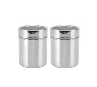Powder Sugar Shaker, 2 Pcs Fine Mesh Shaker Stainless Steel Coffee Powder Sieve Shaker Cocoa Shaker Powder Sifter for Icing Sugar Cocoa