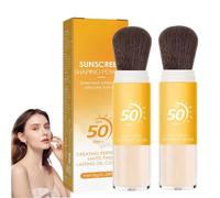 Powder Sunscreen for Scalp SPF 50,Scalp Sunscreen Setting Powder for Face,Natural Setting,Lightweight,For Makeup Oil Control (2 Pcs)