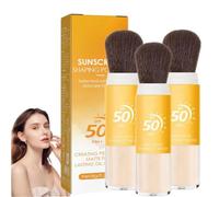 Powder Sunscreen for Scalp SPF 50,Scalp Sunscreen Setting Powder for Face,Natural Setting,Lightweight,For Makeup Oil Control (3 Pcs)