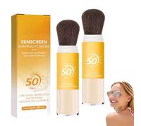 Powder Sunscreen for Scalp SPF 50, SPF 50 Sunscreen for Face, Lightweight Oil Control Setting Powder, Long Lasting Makeup, Gentle for Daily Use for All Skin (2PCS)