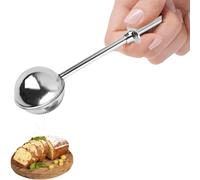 Powdered Sugar Shaker Duster, Flour Sifter for Baking, Baker's Dusting Wand Dispenser with Spring-Operated Handle One-Handed Operation, Stainless Steel Spices Sugar Strainer Steeper Tea Balls