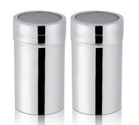 Powdered Sugar Shaker Duster, Spice Shaker Cinnamon Shaker Flour Sifter Powder Dispenser Stainless Steel Fine Mesh Dredges Shakers for Cinnamon Flour Salt Pepper(L)