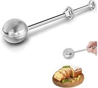 Powdered Sugar Shaker Duster Stainless Steel Dusting Wand Flour Sifter for Baking Flour Spices Baking Tools, Dust Flour Sifter for Powdered Sugar, Flour, and Spices