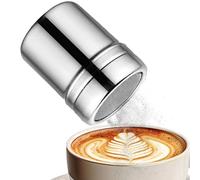 Powdered Sugar Shaker Flour Shaker Stainless Steel Powder Shaker Rust Protection Cocoa Dust Powder Shaker Chocolate Icing Sugar Fresh Lid Multifunctional Icing Sugar Shaker