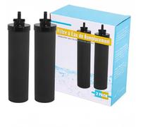 Poweka BB9-2 Portable Water Filter, Compatible with Berkeyy Elements, 2 Black Element Cartridges