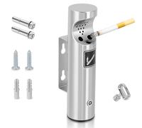 Poweka Wall Mounted Ashtray Stainless Steel with Lock, Tubular Public Ashtray for Restaurants, Offices and Hotels by Poweka, 28.5 x 6.5 cm