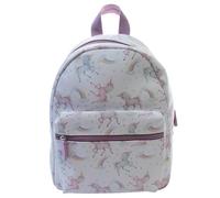 Powell Craft Girls Kids Childs Unicorn & Rainbow Print Backpack Rucksack in Cream