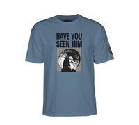 Powell Peralta Animal Chin Have You Seen Him? T-Shirt, Indigo Blue, Large, Indigo Blue, Large