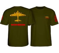 Powell Peralta Bones Brigade Bomber T-Shirts, Military Green, Large