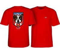 Powell Peralta Frankie Hill Bulldog T-Shirts, Red, M