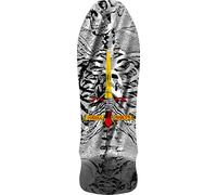 Powell Peralta Geegah Skull & Sword Reissue Skateboard Deck, Silver Foil, 9.75" x 30"