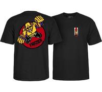 Powell Peralta Mike Frazier Yellow Man T-Shirts, Black, XL