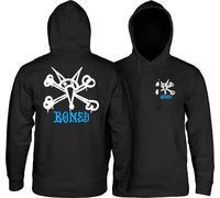 Powell Peralta Rat Bones Hoody Sweatshirt, Black, Extra Large