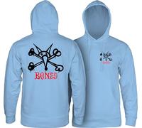 Powell Peralta Rat Bones Hoody Sweatshirt, Blue Aqua, Extra Large