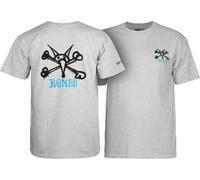 Powell Peralta Rat Bones T-Shirt, Gray, XX-Large