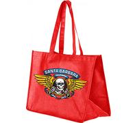 Powell Peralta Shopping Bag Santa Barbara Winged Ripper Woven Red 12x16