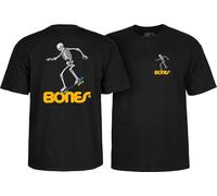 Powell Peralta Skateboard Skeleton '3' T-Shirts, Black, XXL