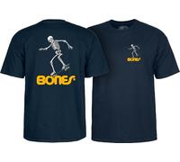 Powell Peralta Skateboard Skeleton '3' T-Shirts, Navy, Large