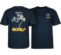 Powell Peralta Skateboard Skeleton T-Shirt, Navy, Large