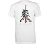 Powell Peralta Skull & Sword T-Shirt, White, Medium