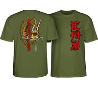 Powell Peralta Steve Caballero Ban This Dragon T-Shirts, Military Green '2', L