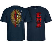 Powell Peralta Steve Caballero Ban This Dragon T-Shirts, Navy, M