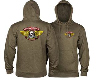 Powell Peralta Winged Ripper Hoody Sweatshirts, Army Heather, XL