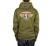 Powell Peralta Winged Ripper Pullover Hoodie - Green Heather