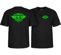 Powell Peralta Winged Ripper T-Shirt, Green Blacklight, Medium