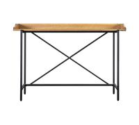 powell wooden laptop desk in natural with black metal frame