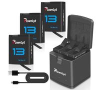 PoweLyt 3-Pack Hero 13 Batteries 3.89V 2100mAh Large Capacity Hero 13 Enduro Rechargeable Battery and 3 Slots Hero 13 Fast Charger Hero 13 Camera Accessories Fully Compatible with GoPro 13 HERO Black