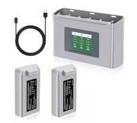 PoweLyt Mini 2 Series Intelligent Flight Battery 2 Packs 2400mAh Drone Batteries(31 Mins Max Flight Time) and 3 Slots Two-Way Charging Station with LCD Display Compatible with DJI Mini 4K/2/2 SE/SE