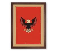 Power and Authority Retro Framed Wall Art Print A1 (84.1×59.4cm) Walnut, Wall Decor for Living Room, Bedroom, Office & Home, Ready to Hang, Art Gift