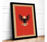 Power and Authority Retro Framed Wall Art Print A3 (42×29.7cm) Black, Wall Decor for Living Room, Bedroom, Office & Home, Ready to Hang, Art Gift