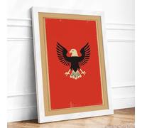 Power and Authority Retro Framed Wall Art Print A3 (42×29.7cm) White, Wall Decor for Living Room, Bedroom, Office & Home, Ready to Hang, Art Gift